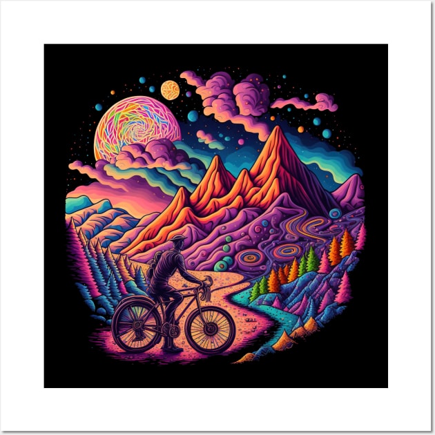 Bicycle Day 1943 | Colorful Psychedelic Art Wall Art by Trippinink